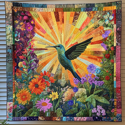 Hummingbird Sunshine Garden Quilted Blanket GFTONL1724