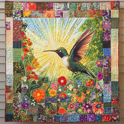 Hummingbird Sunshine Garden Quilted Blanket GFTONL1726