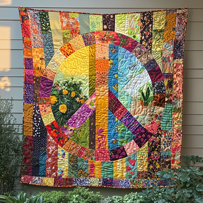 Peace Sign Quilted Blanket GFTONL1736