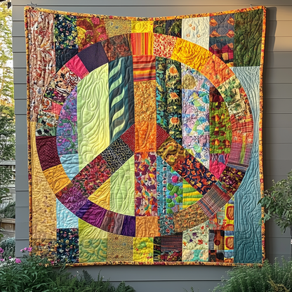 Peace Sign Quilted Blanket GFTONL1738