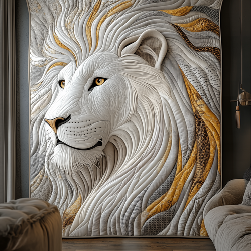 Elegant Mane Lion Quilted Blanket GFTONL1745