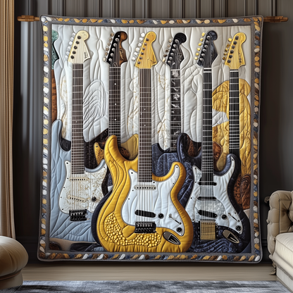 Noble Guitar Quilted Blanket GFTONL1748