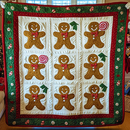 Merry Gingerbeard Man Quilted Blanket GFTONL174