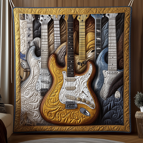 Noble Guitar Quilted Blanket GFTONL1752