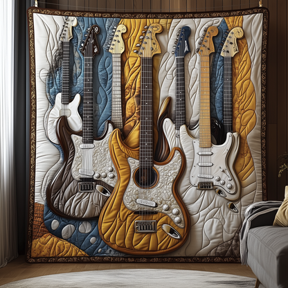 Noble Guitar Quilted Blanket GFTONL1753