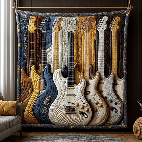 Noble Guitar Quilted Blanket GFTONL1754