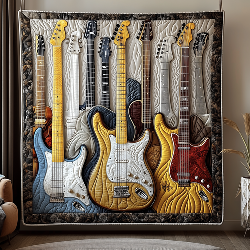 Noble Guitar Quilted Blanket GFTONL1756