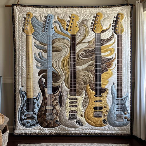 Noble Guitar Quilted Blanket GFTONL1757