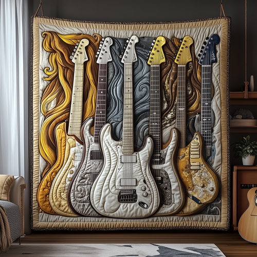 Noble Guitar Quilted Blanket GFTONL1758