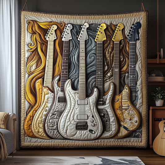 Noble Guitar Quilted Blanket GFTONL1758