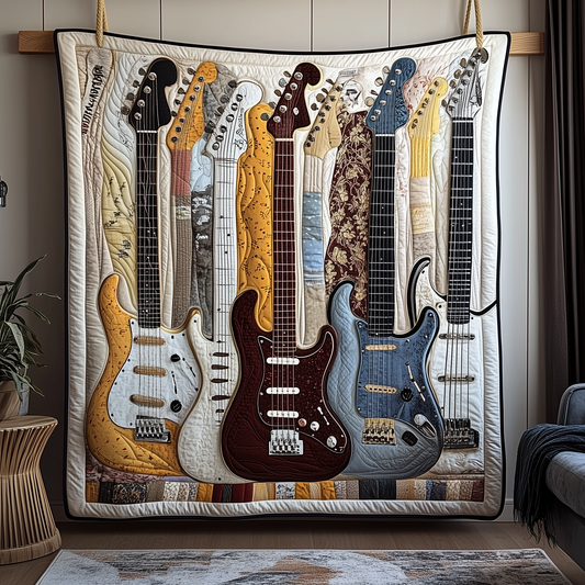 Noble Guitar Quilted Blanket GFTONL1763