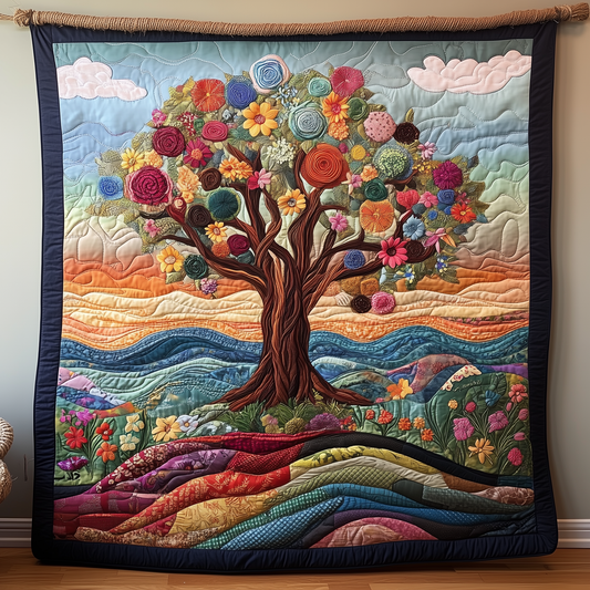 Lush Tree Of Life Quilted Blanket GFTONL1795