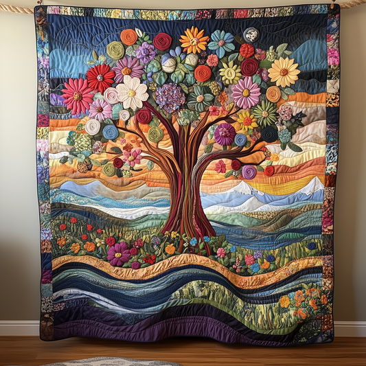 Lush Tree Of Life Quilted Blanket GFTONL1796