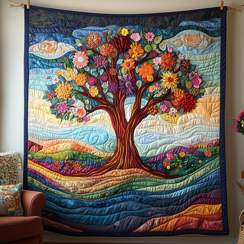 Lush Tree Of Life Quilted Blanket GFTONL1797