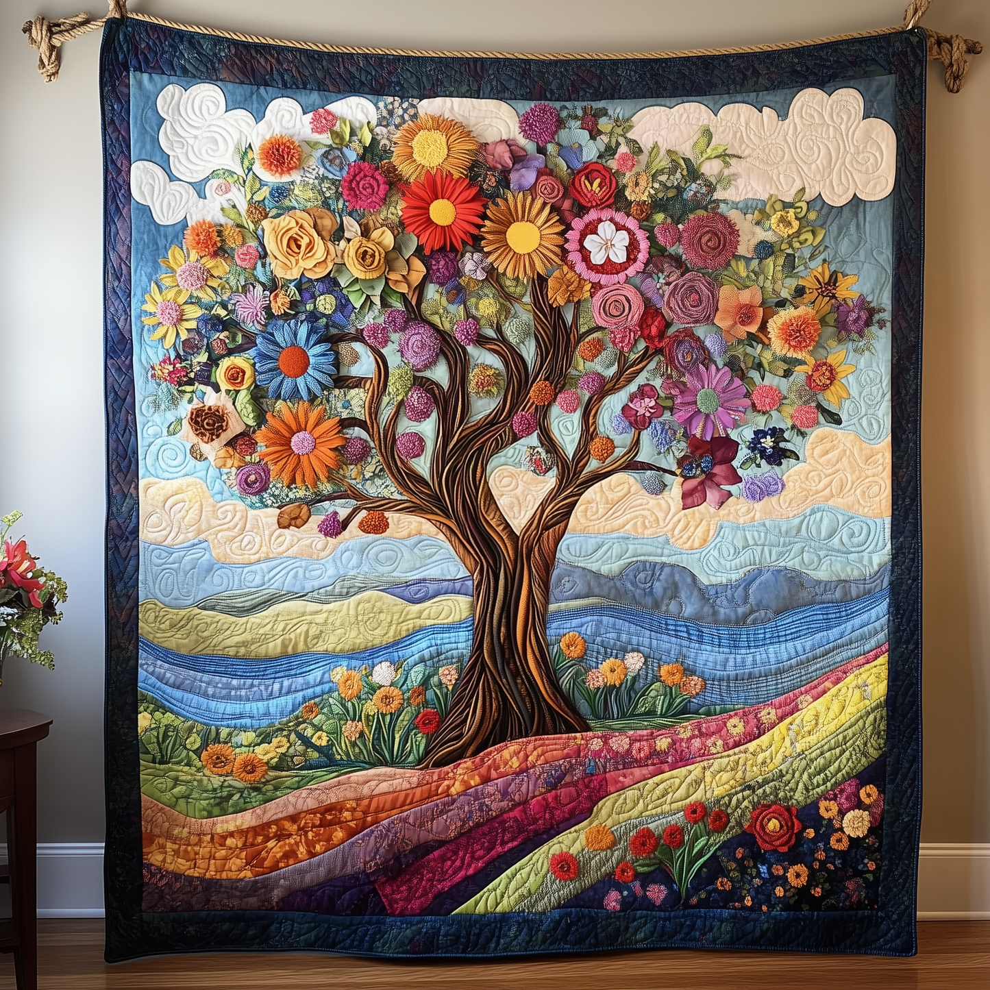 Lush Tree Of Life Quilted Blanket GFTONL1798