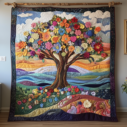 Lush Tree Of Life Quilted Blanket GFTONL1799