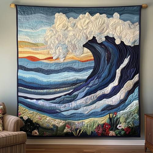 Melody Of Waves Quilted Blanket GFTONL1800