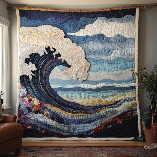 Melody Of Waves Quilted Blanket GFTONL1803