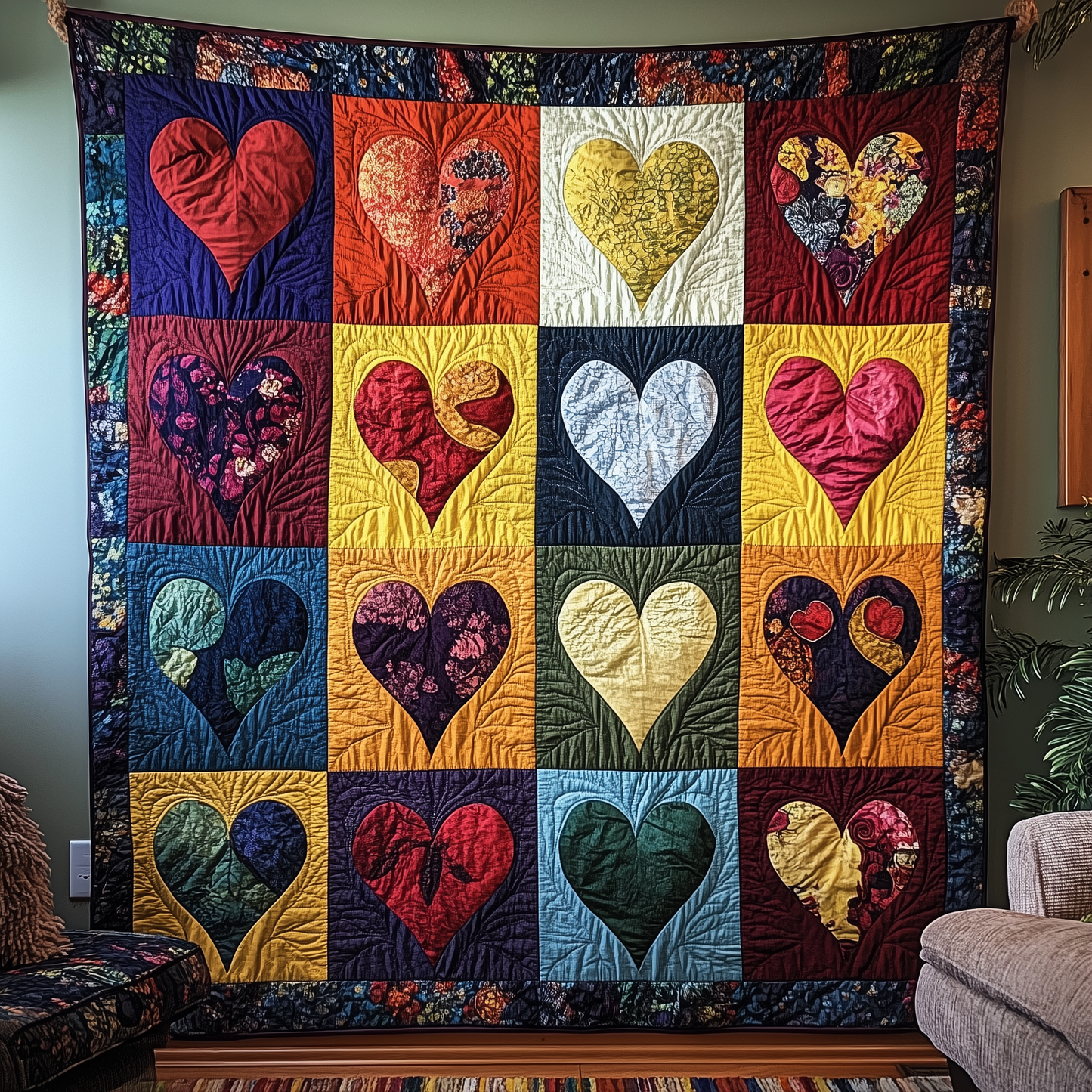 Warm Heart Quilted Blanket GFTONL1843