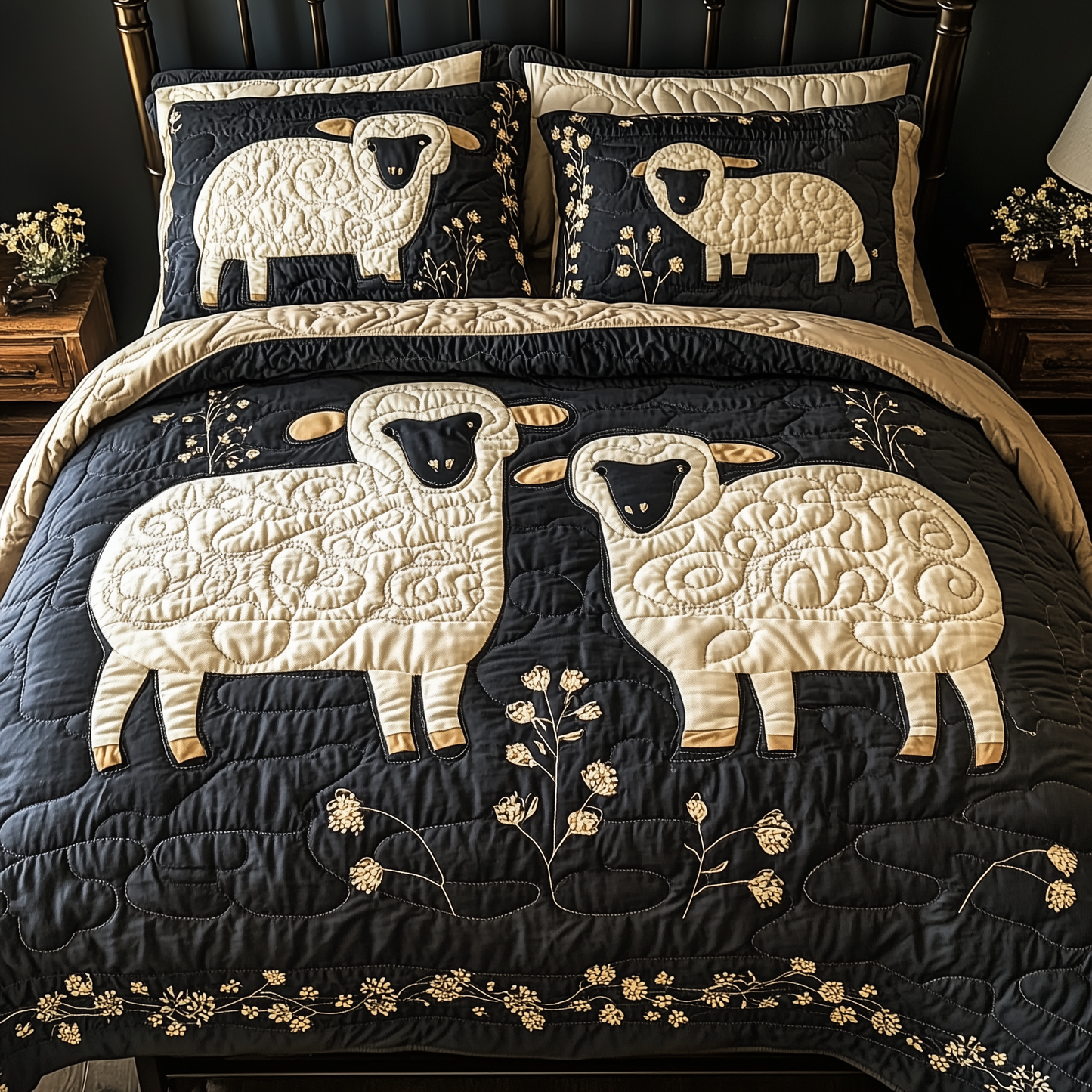 Funky Sheep 3-Piece Quilted Bedding Set GFTONL1870