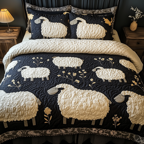 Funky Sheep 3-Piece Quilted Bedding Set GFTONL1871