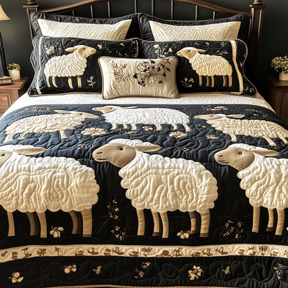 Funky Sheep 3-Piece Quilted Bedding Set GFTONL1872