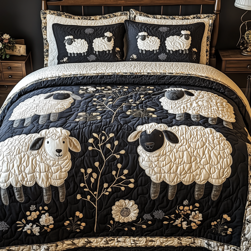 Funky Sheep 3-Piece Quilted Bedding Set GFTONL1873