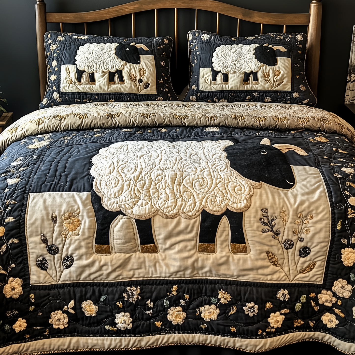Funky Sheep 3-Piece Quilted Bedding Set GFTONL1874