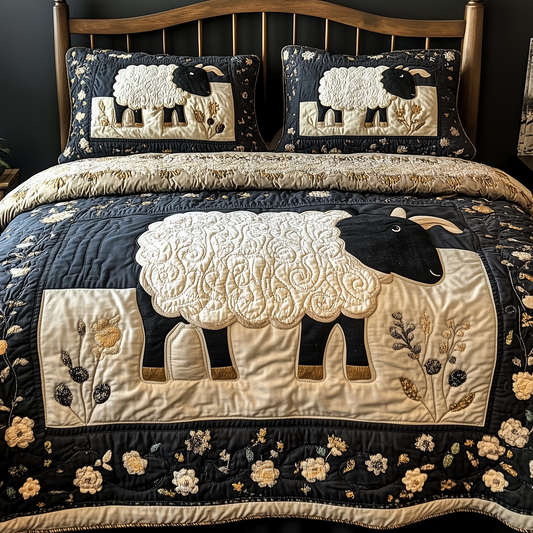 Funky Sheep 3-Piece Quilted Bedding Set GFTONL1874