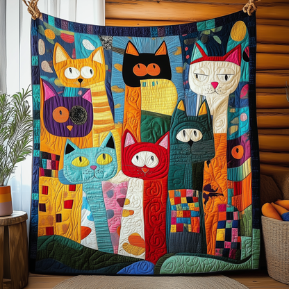 Funky Cats Quilted Blanket GFTONL1884