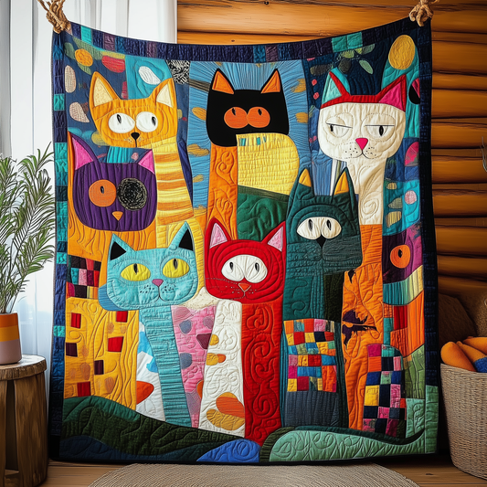 Funky Cats Quilted Blanket GFTONL1884