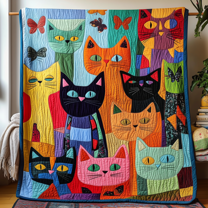 Funky Cats Quilted Blanket GFTONL1886
