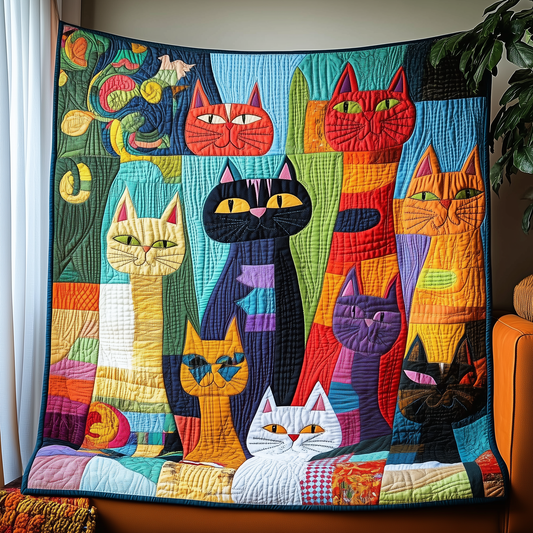 Funky Cats Quilted Blanket GFTONL1887