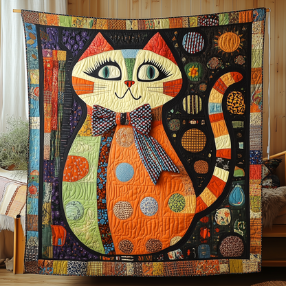 Whimsical Cat Quilted Blanket GFTONL1889
