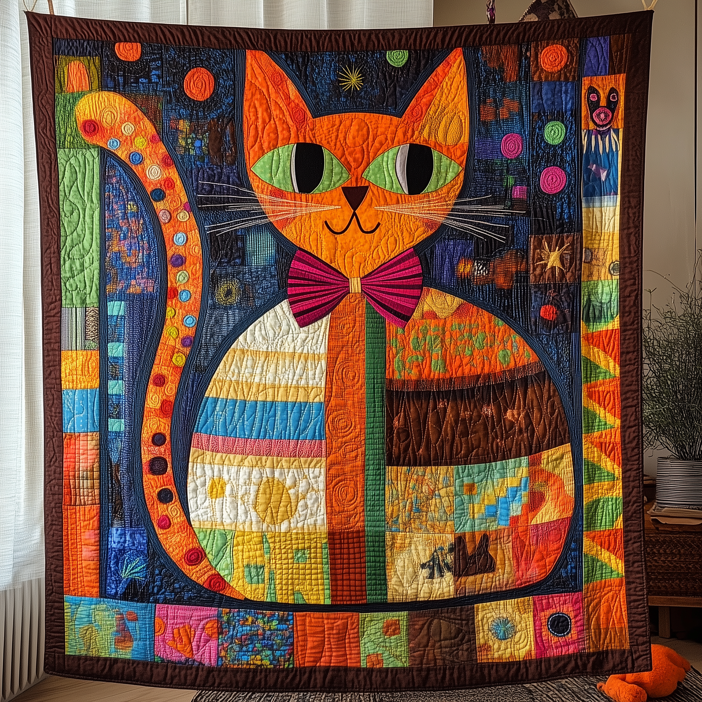 Whimsical Cat Quilted Blanket GFTONL1890
