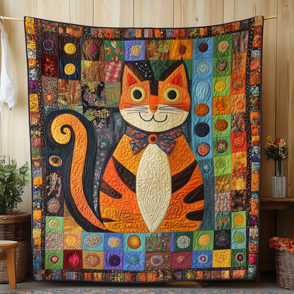 Whimsical Cat Quilted Blanket GFTONL1891