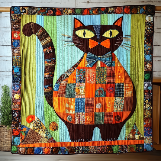 Whimsical Cat Quilted Blanket GFTONL1892