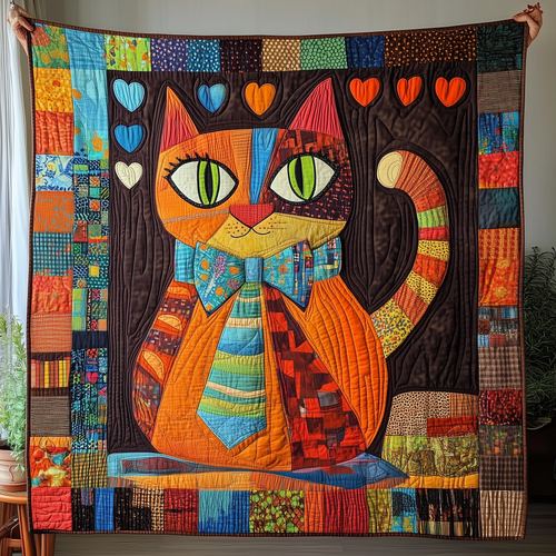 Whimsical Cat Quilted Blanket GFTONL1894