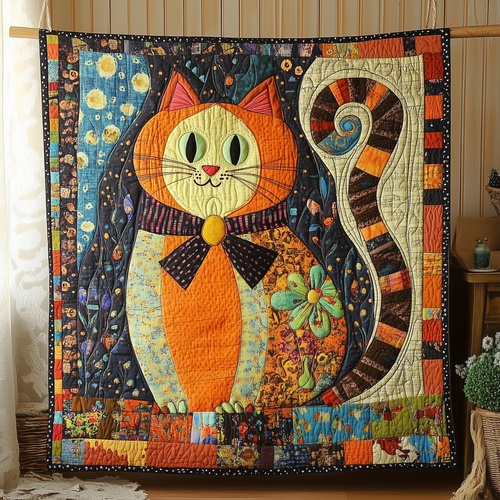 Whimsical Cat Quilted Blanket GFTONL1896