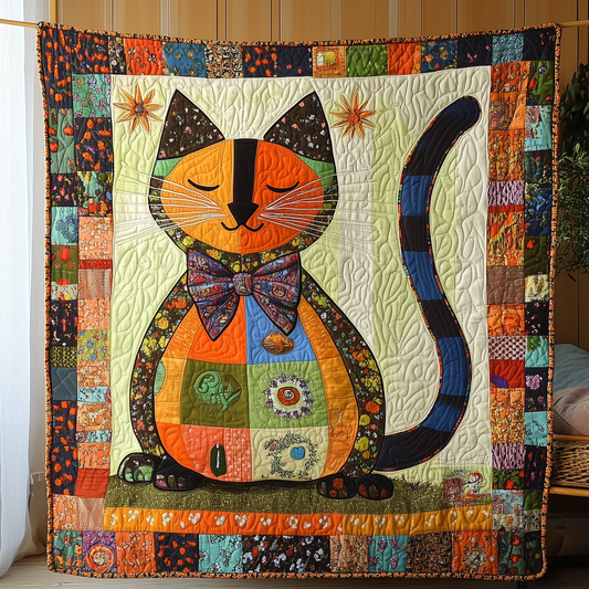 Whimsical Cat Quilted Blanket GFTONL1897