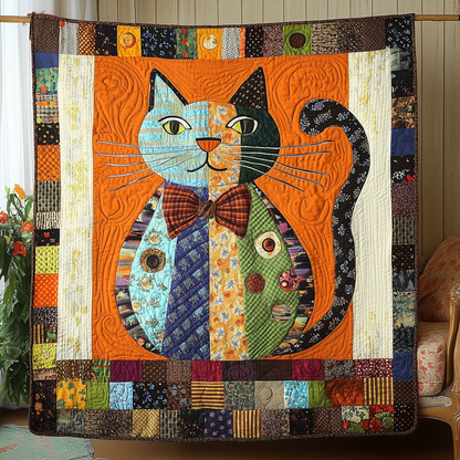 Whimsical Cat Quilted Blanket GFTONL1898