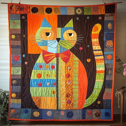 Whimsical Cat Quilted Blanket GFTONL1899