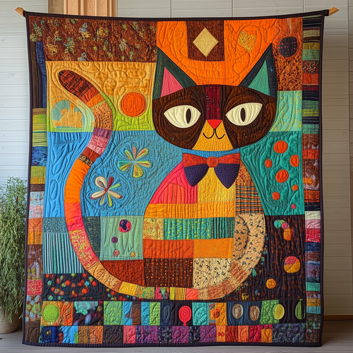 Whimsical Cat Quilted Blanket GFTONL1900