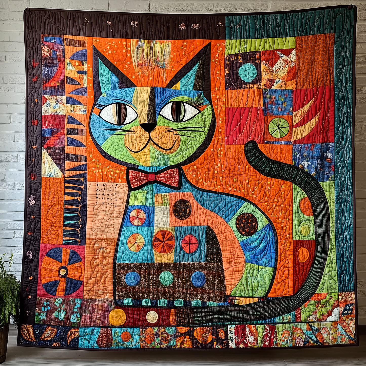 Whimsical Cat Quilted Blanket GFTONL1902