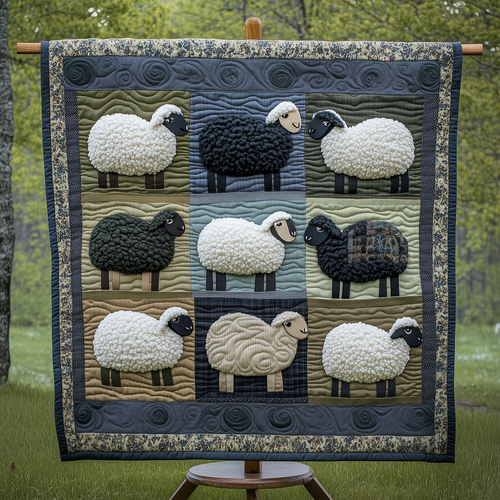 Whimsical Sheep Quilted Blanket GFTONL1917