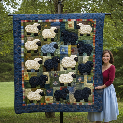 Whimsical Sheep Quilted Blanket GFTONL1921