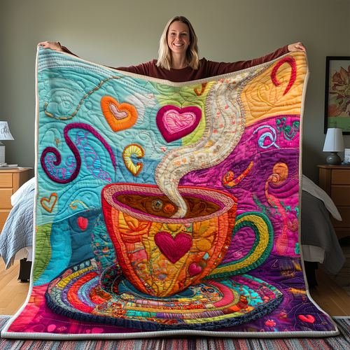 Coffee Cup Quilted Blanket GFTONL2016