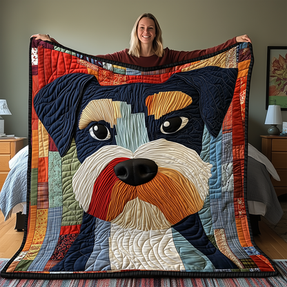 Dorky Schnauzer Quilted Blanket GFTONL2034