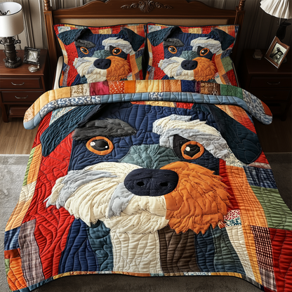 Schnauzer 3-Piece Quilted Bedding Set GFTONL2060
