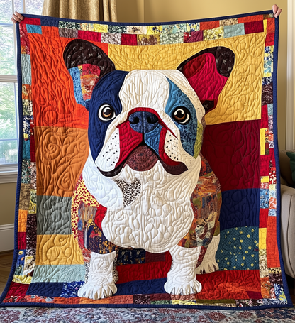 Bulldog Quilted Blanket GFTONL2098